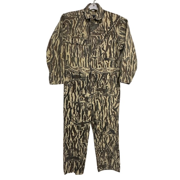 Rattlers Brand Other - VTG Rattlers Brand Duck Camo Coveralls Mens‎ M Hunting Utility Gorpcore USA Made